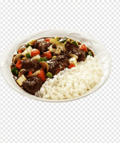 Black Pepper Beef With Kimchi Fried Rice