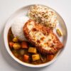 Cheese Katsu Served With Fried Rice & Miso Soup
