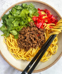 Chinese Sour & Spicy Minced Chicken Vermicelli