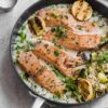 Crispy Pan-Seared Salmon With Lemon Garlic Sauce