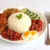 Nasi Lemak With Chicken Wing