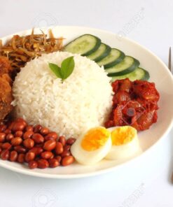 Nasi Lemak With Chicken Wing