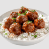 Chicken W Chef's Special Bbq Sauce,Cheese Meat Ball & Oriental Fried Rice (Free 1 Mini Mooncake)