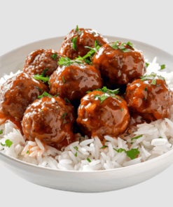 Chicken W Chef's Special Bbq Sauce,Cheese Meat Ball & Oriental Fried Rice (Free 1 Mini Mooncake)